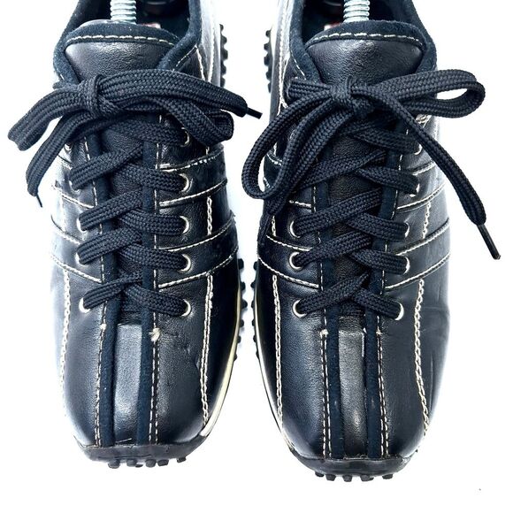 Weather Vane Contrast Stitch Leather Bowler Sneakers Cleated Rubber Soles Sz 8 - Picture 3 of 12